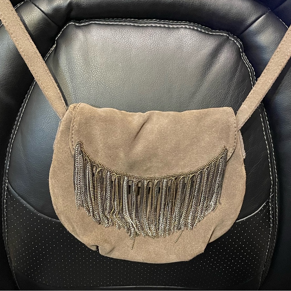 Lucky Brand fringe suede leather purse